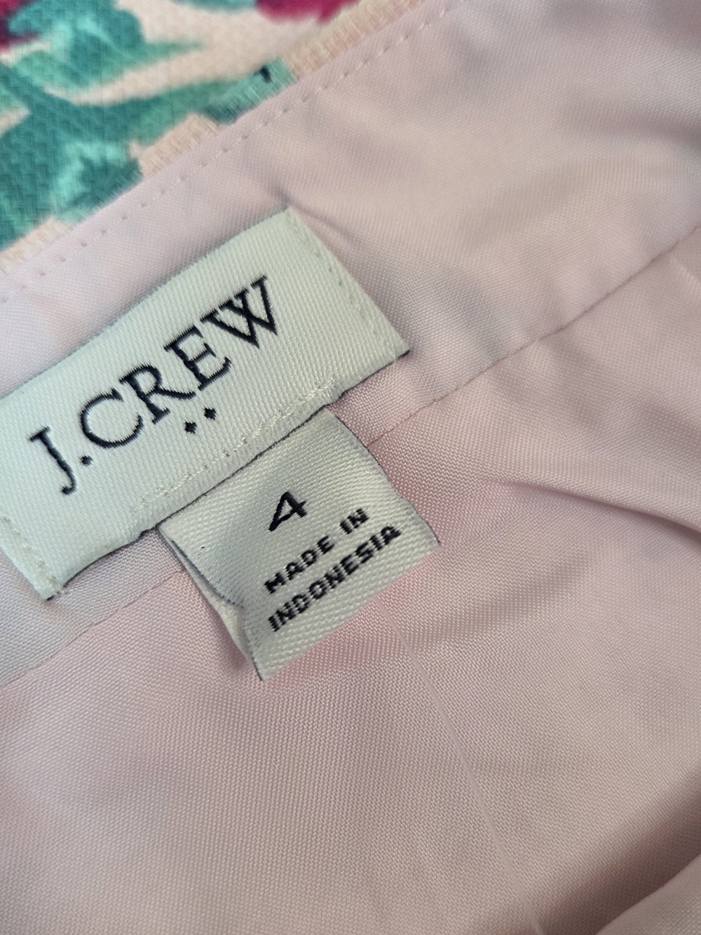 J. Crew Pink and Teal Floral Skirt - Picture 6 of 6